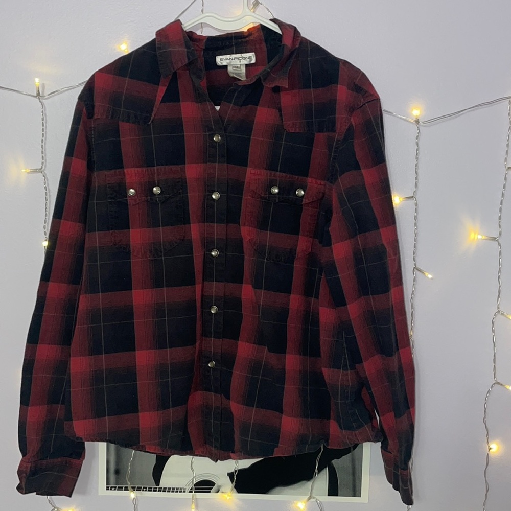 Evan-picone red and black flannel
